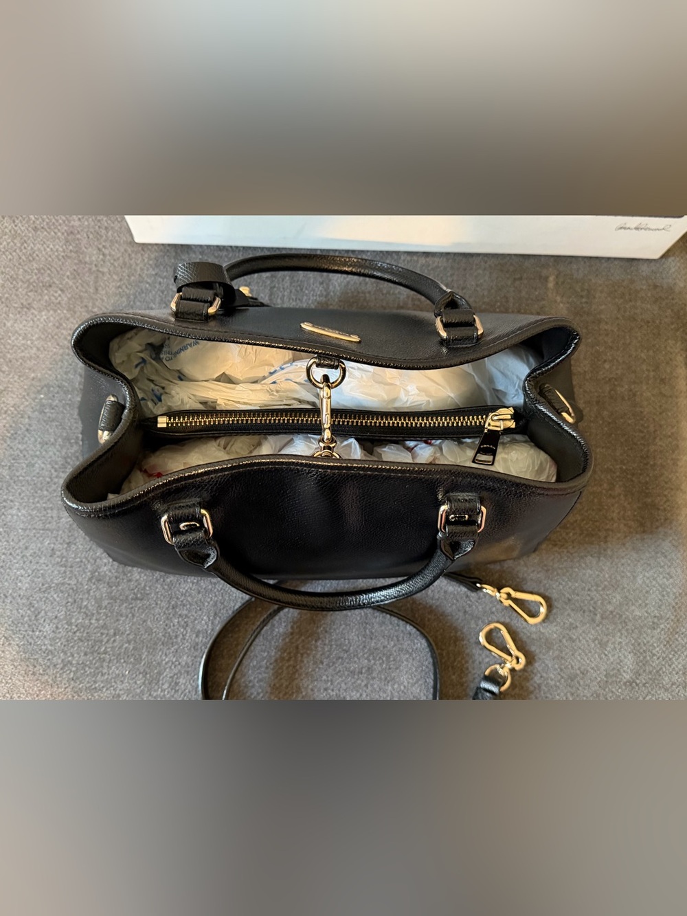 Coach Black Margot Carryall Satchel Handbag No. L1492-F34607 - Picture 4 of 11